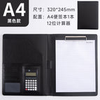 A4 folder [black]-12-bit calculator