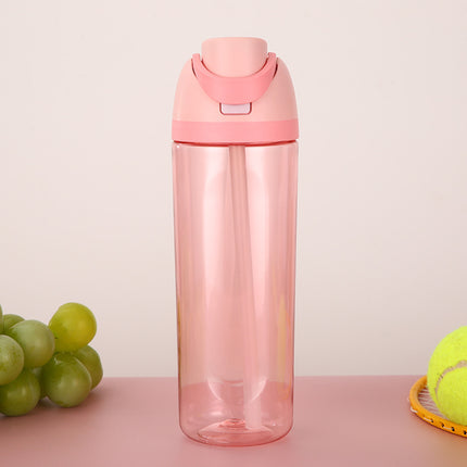 New Sports Plastic Cup Space Cup Men's and Women's Car Outdoor Straight Cup Fashion Double Drinking Lid Large Capacity Direct Drinking Cup
