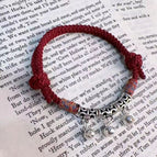 New chinese style combination bell burgundy bracelet
