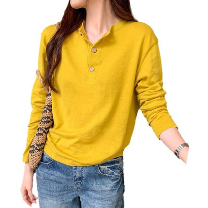 Korean Dopamine Yellow Right Shoulder Loose Long-Sleeved Knitwear for Women 2025 New Style Unique and Super Nice Single Top
