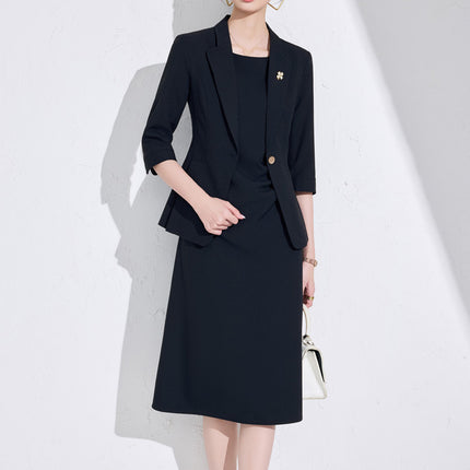 Business Dress suit Women 2025 New Spring and Summer Small Suit Jacket Dress Temperament Work Clothes Suit Skirt dress