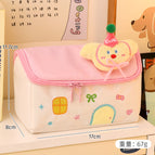Little house pencil case white with badge