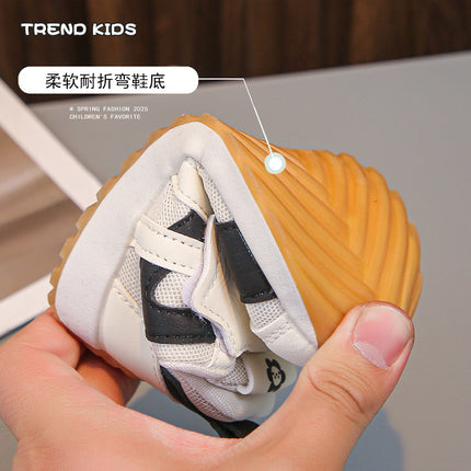 Baby Velcro Soft-Soled Toddler Shoes 2025 Spring and Autum New Boys and Girls Shoes Baby Mesh Breathable Sports Shoes