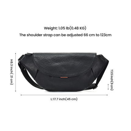 Cross-border Top-layer Cowhide High-end Men's Crossbody Backpack Casual Bags Men's Large Capacity Genuine Leather Chest Bag
