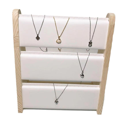 Bamboo necklace display stand stall desktop decoration display props display board jewelry storage tray jewelry rack