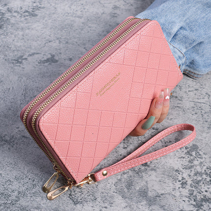 2025 New Large Capacity Wallet Women's Long Student Clutch Bag Double Zipper Korean Women's Key Phone Bag
