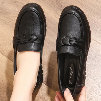 Mom's Shoes for Middle-Aged and Elderly People, Spring and Autumn Single Shoes, Soft-Soled Non-Slip Women's Shoes, Flat-Soled 2026 New Comfortable Leather Shoes
