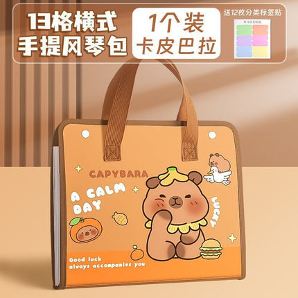 2025 New Cartoon Portable Test Paper Organ Bag for Students Multi-Layer Classified Storage Bag A4 Folder Large Capacity
