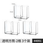 Transparent square tube-2 grids 3 pcs