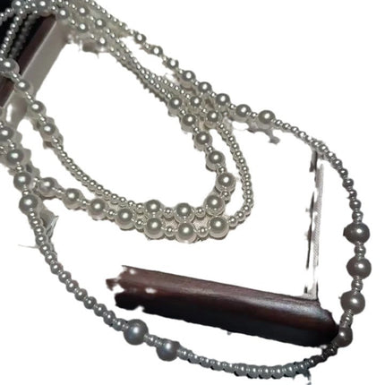 Multi-layer stacked Shijia pearl sweater chain long necklace women's round strong light Joker feeling autumn and winter accessories manufacturers batch