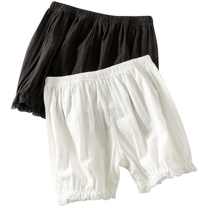 Pumpkin Pants Jk Safety Shorts Anti-Exposure Lantern Pants Summer Leggings Thin Loose Shorts Women's Lace Can Be Worn Outside