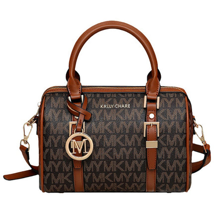 High Quality New Women Bag Fashion Letter Print Shoulder Handbag Large Capacity Fashionable Boston Pillow Bag