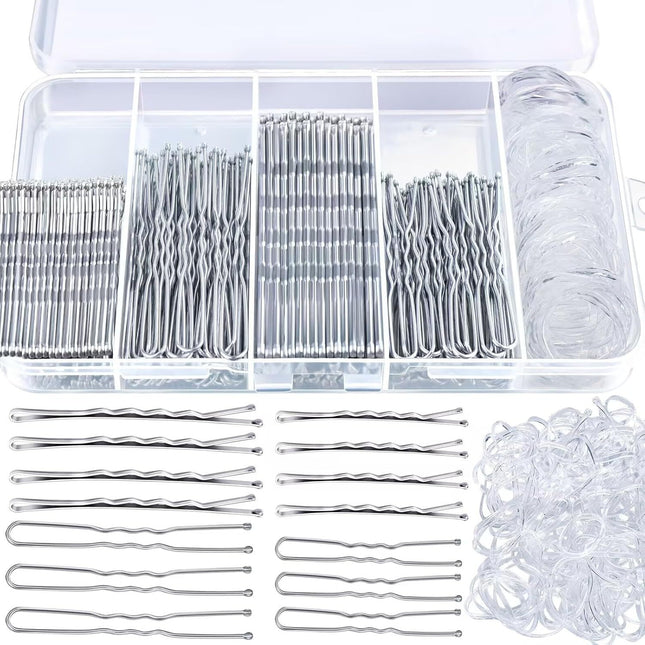 Cross-Border 300-Piece Set Brown Hair U-Shaped Clip Box Metal Hairpin Set Amazon Bestseller
