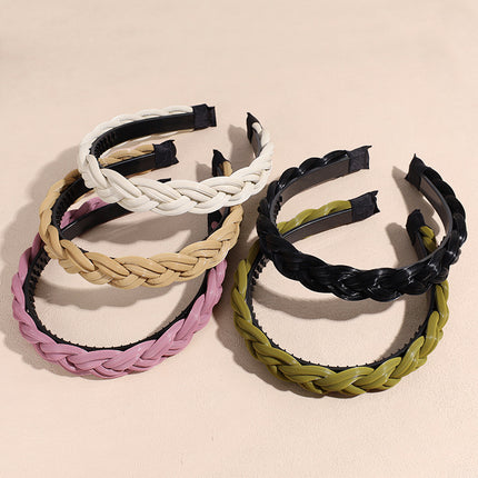 2023 New High-end Sense Hair Clip Hair Hoop Female Elegant Internet Celebrity Face Wash Hair Hoop Simple Non-slip Toothed Hair Accessories