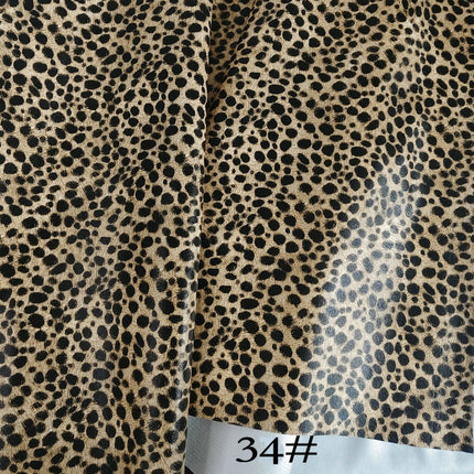 Pu Leopard Print Leather Fabric Anime DIY Imitation Cotton Velvet Base Printed Crafts Home Furniture Artificial Leather Bags
