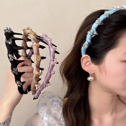 High Crown Toothed Headband for Women, 2024 New Versatile Elegant Simple Korean Hairpin Headband Accessory