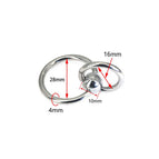 Silver / Rod thickness 4mm inner diameter 28mm/16mm