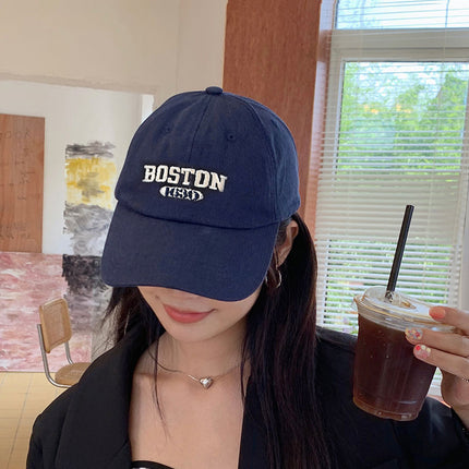 Spring 2025 New Baseball Cap Men's Trendy Embroidery Couple Casual Easiest for Match Letter Autumn Peaked Cap Sun Hat