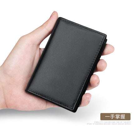 Genuine Leather Business Card Bag Card Bag Napa Top Layer Cowhide Plain Business Card Holder Men's Embossable LOGO Soft Face