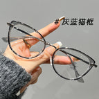 Transparent gray silver / 0 degree anti-blue light [no degree]