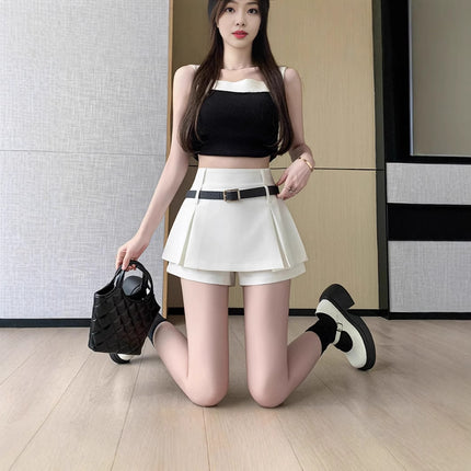 High-end Suit Skirt Women's Autumn Design High Waist A- line Casual Pants Spice Girls Ultra Short Pants Skirt Free Shipping