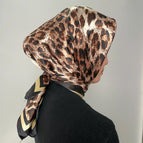Black gold leopard print / 90*90cm(bawal)