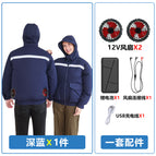 22 navy + 12v fan + 12v battery / 3XL