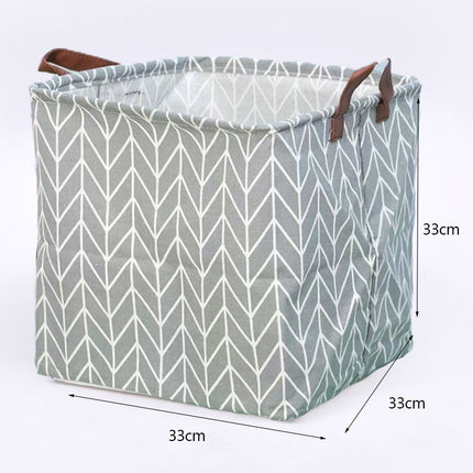 Household Large-Capacity Fabric Storage Bag Cotton and Linen Waterproof Dirty Clothes Storage Basket Square Foldableable Toy Storage Basket