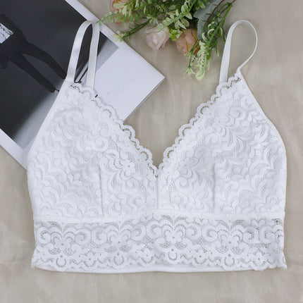 White European and American Fashion Sexy Outer Wear Lace Pure Strap Cross-border Small Vest Spice Girls Super Short Top