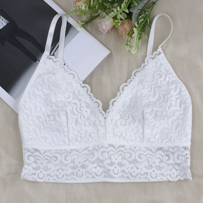 White European and American Fashion Sexy Outer Wear Lace Pure Strap Cross-border Small Vest Spice Girls Super Short Top