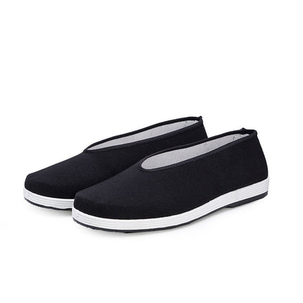 Wholesale New Spring and Autumn Casual Old Beijing Round Mouth Cloth Shoes Men's Slip-on Breathable Single Shoes Middle-aged and Elderly Motoring Shoes