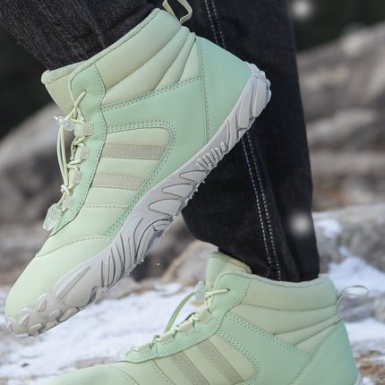 Five-Finger Cotton Shoes, Cold-Proof and Fleece-Lined Snow Boots, Outdoor Cycling Snow Boots, Winter Cotton Shoes, Waterproof Cotton Shoes, Mountaineering Cotton Shoes