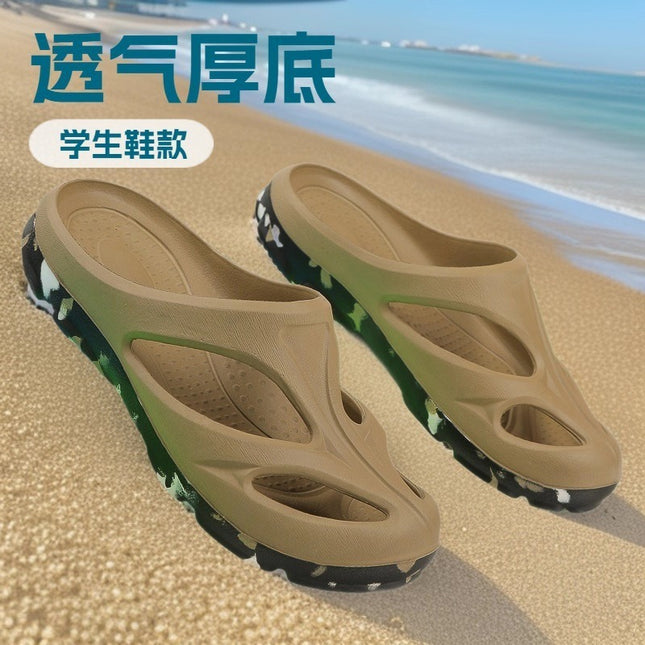 2023 New Hole Shoes Breathable Thick-soled Student Shoes Beach Shoes for Home and Outer Wear