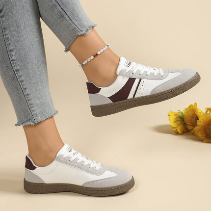 Amazon Retro German Training Shoes for Women 2025 Spring New Lace-Up Fashion Casual Sports Shoes Thick-Soled Sneakers Export