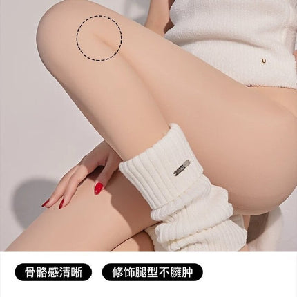 Double Layer Light Leg Artifact Water Light Socks Women's Autumn and Winter fleece-lined Thickened plus size Leggings Naked Warm Pantyhose