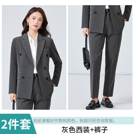High-end Suit suit Women's Spring and Autumn Senior Sense Interview Dress Professional Temperament Goddess Fan Hotel Manager Work Clothes