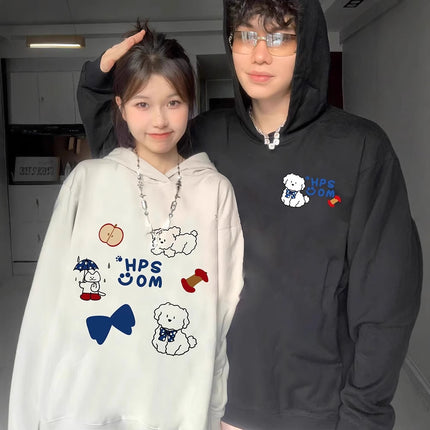 High-End Oversize Tops for Men and Women, Special Couple Wear, Autumn and Winter Velvet Hooded Sweatshirts, Trendy Brand Class Uniforms