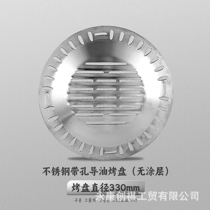 Stainless Steel Commercial Grill Pan with Thickened Square Grill Pan Charcoal Household Barbecue Plate Honeycomb Plate Barbecue Grate Charcoal