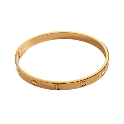 Cross-Border Popular Stainless Steel Cross Nail Bracelet for Women, Fashionable and High-End, New Versatile Light Luxury Style Non-Fading Bracelet