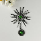 Gun black sunflower green beads