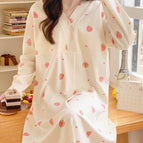 25816 polka dot strawberry [cotton with breast pad] / L