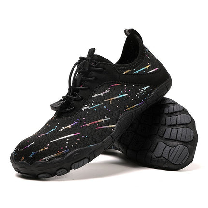 Meteor Shower Pattern Men's and Women's Water Shoes Five-Finger Hiking Beach Shoes Wading Shoes River Tracing Shoes Quick-Drying Barefoot Water Shoes
