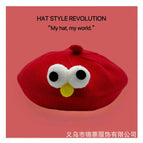 Big eyes beret-red / 3-48 months