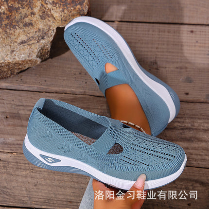 Women's Summer Breathable Soft-Soled Shoes for Middle-Aged and Elderly Mothers Temu Cross-Border Dropshipping Large Size Women's Shoes Clogs Cut Out
