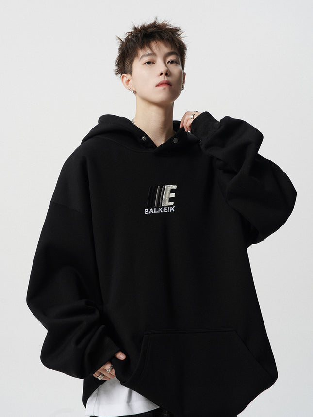 American-style Heavy Hooded Sweater Men's Autumn Fashion Brand Casual Couple Hoodie High Street All-match Embroidered Loose Jacket