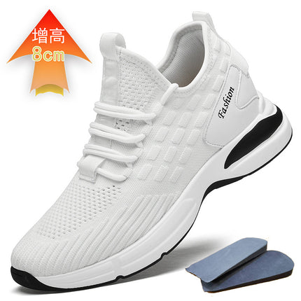 Cross-border Fly-woven Sneakers Men's New Casual Running Shoes Fashionable Breathable Mesh Men's Shoes Low-top Single-layer Shoes for Men