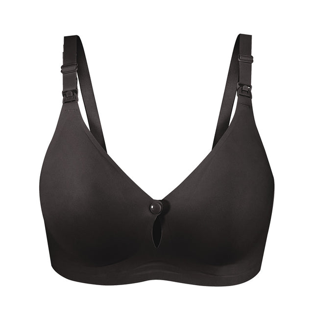 Summer factory wholesale front buckle lactation bra thin no steel ring jelly glue postpartum lactation underwear