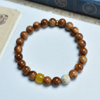 Yahua cook 8mm shoushan stone beeswax bracelet