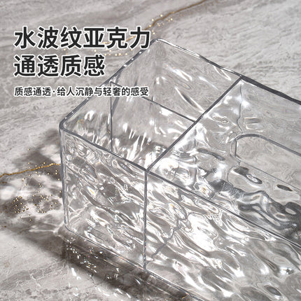 Yzt2877 Glacier Pattern Multi-Compartment Tissue Box High-End Light Luxury Creative Storage Box for Bathroom and Bedroom Home Use Tissue Dispenser