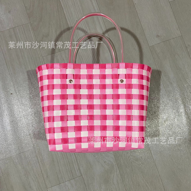 Woven Straw Bag Basket / Sac Paille Tressé Panier
